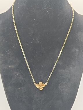 Michael Michaud Silver Seasons Gold Hydrengea Flower Pendant Necklace